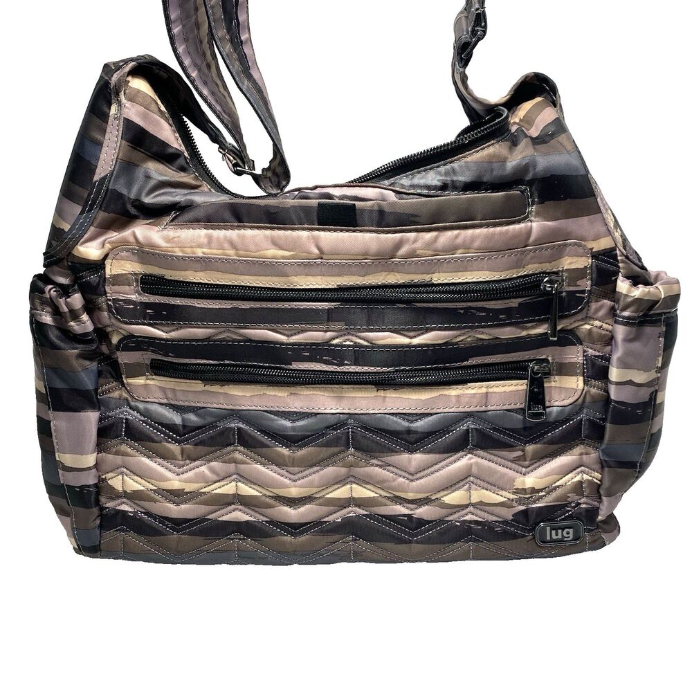 LUG Camper SE Multi Colors Crossbody Bag Pockets LRG 15” X 9.5” - Picture 1 of 12